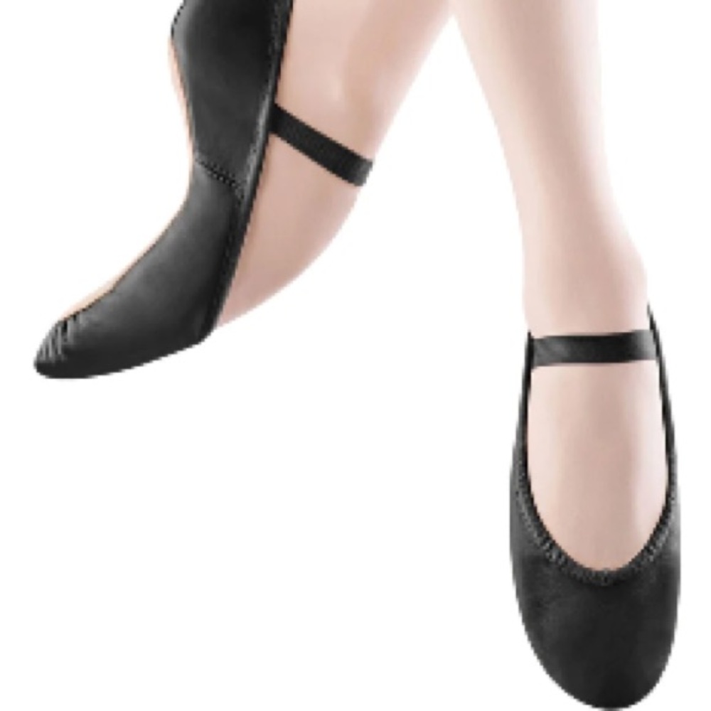 Bloch Dansoft Full Sole Black Leather Ballet Shoes Size 3B - Style S0205L